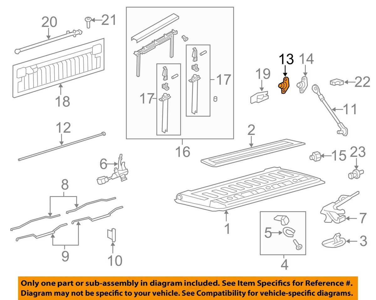 FORD OEM 04-16 F-150 Pick Up Box Tail Gate-Pivot