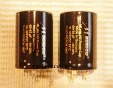 TWO Mundorf MCap 500 VDC MLytic HV PowerCapacitor 50-50 MFD uf Electrolytic