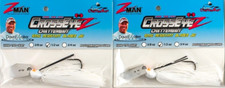 (LOT OF 2) Z-MAN CROSSEYEZ CHATTERBAIT 1/2OZ CBCE12-01 PEARL GHOST BN1310