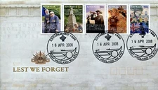 2008 Lest We Forget (Gummed Stamps) FDC - Port Hedland WA 6721 Pictorial PMK