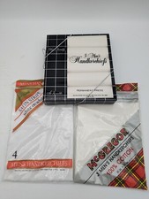 Lot Of 12 Vintage NOS Mens Handkerchiefs White Assorted New McGregor