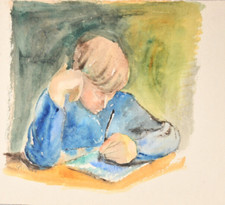 Aquarell eines Knaben, Wilhelm Raab