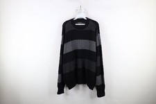 Paul  Shark Yachting Mens L Striped Color Block Chunky Cable Knit Sweater Wool