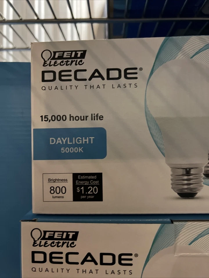 Feit LED Light Bulbs A19 Daylight 5000K White 800 Lumens 60W Replacement 8 pack - Image 3 of 4