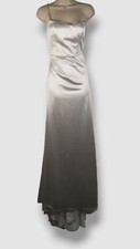  398 Ieena For Mac Duggal Women's White Square Neck Sheath Gown Dress Size 6