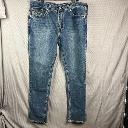True Religion Geno SN Flap Slim Medium Drizzle Slim Fit Jeans Men's Size 40 $159 - Picture 1 of 7