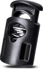 10 Pack Plastic Cord Locks Stopper Single Hole Spring Toggle Upgraded Black New