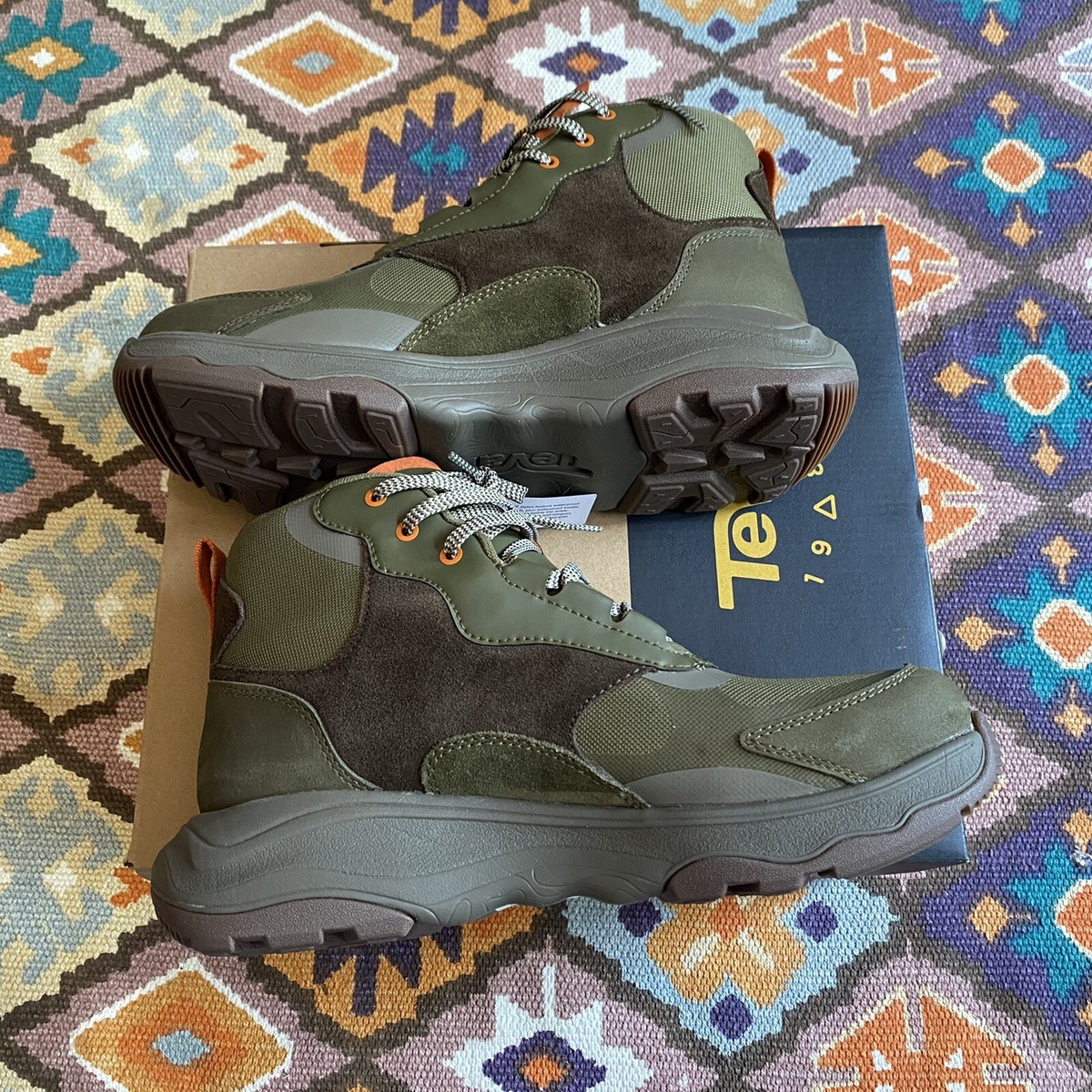 NEW Teva Men’s Geotrecca Dark Olive Desert Taupe Green Boots Size 9 Waterproof TEVA Geotrecca Dark Olive Desert Taupe Green Boots Men main image 4