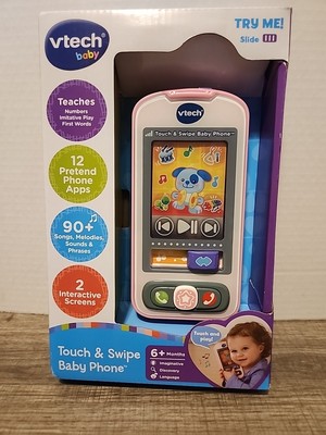 VTECH Touch & Swipe Baby Phone PINK Touchscreen Interactive Play Kids Toy NEW
