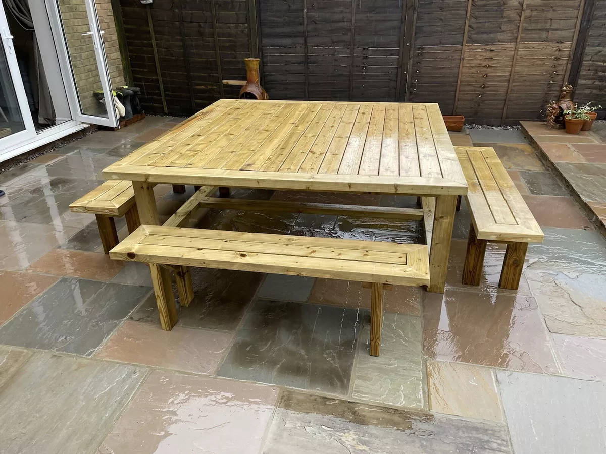 Oak garden table sales
