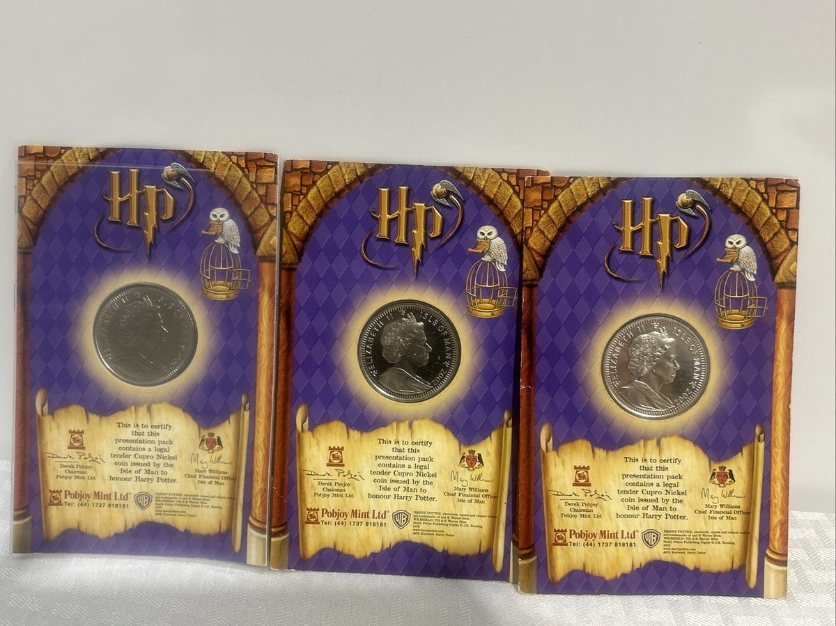 マン島 1 クラウン コイン 2002 年 ハリー ポッター アンティークコイン 2002 ISLE OF MAN 1 CROWN HARRY POTTER COINS Legal Tender LOT