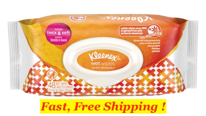 Kleenex wet wipes germ removal deals