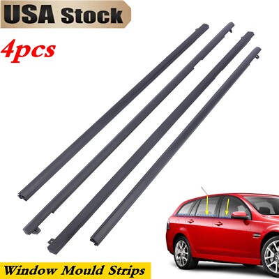 Black Door Window Belt Mould Set For HOLDEN COMMODORE VE VF Sedan 2006-2017
