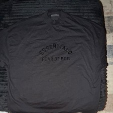 Fear of God Essentials Men's Black Logo Graphic Crewneck T-Shirt Size XXL