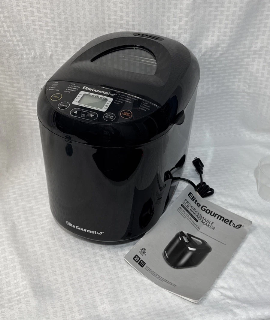 Elite Gourmet 2lb Programmable Bread Maker - Model EBM8103B (Black)
Opens in a new window or tab