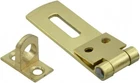 Dzina Hasp and Staple 50mm x 15mm 2 Inch Brass Door Gate Lock Security Catch