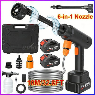 #ad Portable Cordless Electric High Pressure Water Spray Gun Car Washer Cleaner Tool $29.86