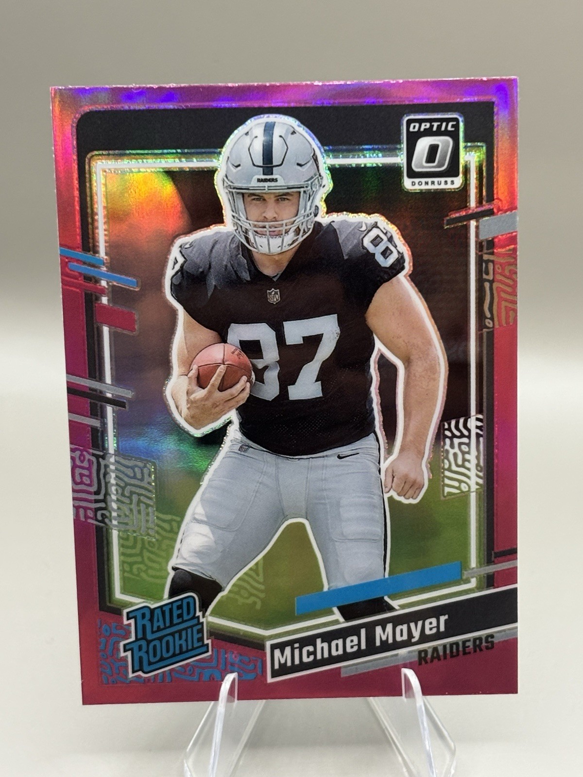 2023 Panini Donruss Rated Rookie Michael Mayer #361 Optic Preview Pink Prizm Rc