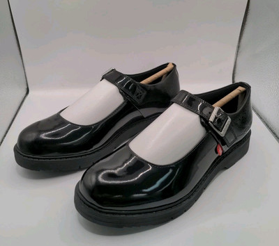 New Kickers Finley MJ School Uniform Shoe Black Patent Size 36