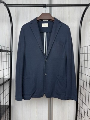 Altea Milano navy blue lightweight unlined cardigan blazer