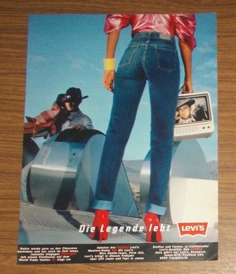 Seltene Werbung vintage LEVI'S Jeans - Die Legende lebt 1983