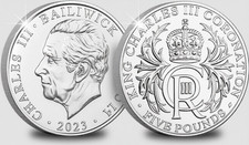 2023 King Charles III Coronation BUNC &pound;5 Coin Bailiwick of Jersey In Capsule