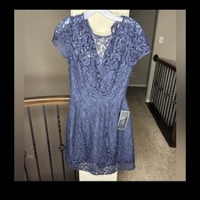 J. Crew Alisa Dress in Leavers Lace Navy Blue Size 2 NEW Preppy Formal $228
