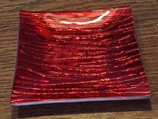 Zierschale Glasschale Rotmetallic Weihnachten Dekoration