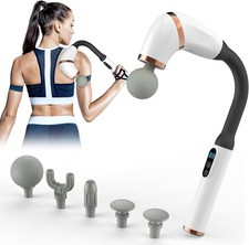 Massage Gun with Upgraded Extended Handle U-Shaped Back Massager 6 Massage Heads