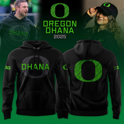 #ad NEW Oregon Ohana Hoodie Black Ducks Fan Gift S 5XL FREE SHIPPING $38.50