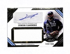 2025 Topps Tier One Junior Caminero 148/199 Auto Autograph Jersey Card Rays 