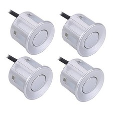 4pcs Reverse Backup Parking Rear Bumper Park Assist Object Sensor Silver for