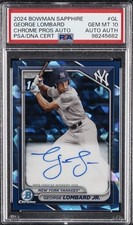 2024 BOWMAN CHROME SAPPHIRE GEORGE LOMBARD JR. 1ST BOWMAN PSA 10 / AUTO AUTH