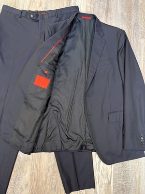 Isaia Wool Aquaspider Sanita Suit Size 58 L EUR