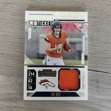 Panini 2024 Contenders Bo Nix Rookie Ticket Swatches Mem #RTS-BNX Broncos