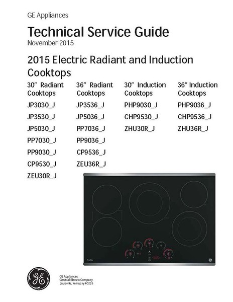GE PHP9030SJ2SS PHP9036DJ2BB ESTUFA MANUAL DE SERVICIO/REPARACIÓN LIBRO Y PDF