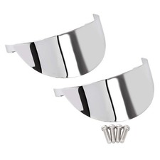Motorcycle Front Chrome Visors Turn Signal Mount for Harley Electra Glide Roa...