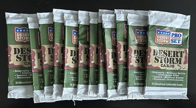 1991 Desert Storm Pro Set Trading Cards Lot Of 12 EMPTY Card Pack Wrappers