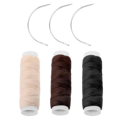 3 Rolls Hair Weaving Thread Professional Extension Tools Sewing Threads... 