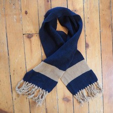 Black Tan Acrylic Winter Scarf made in Japan