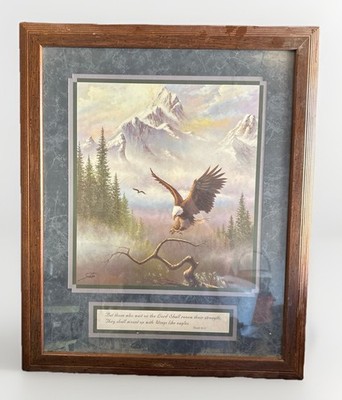 Home Interiors Soaring Eagle Isaiah 40:31 Framed Print 22.5 x 18.5