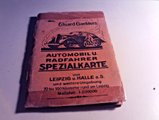 Automobil-Karte, Radfahrer-Karte Gäbler, Leipzig, Halle u. Umgebung um 1930
