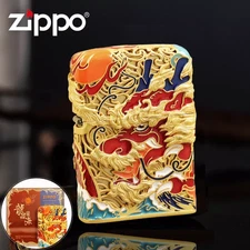 Jacket Longteng Universal Dragon Zippo Lighter C/W arcylic Cover Box