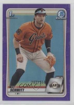 2020 Bowman Draft Chrome Purple Refractor 202/250 Casey Schmitt #BD-129 0o1