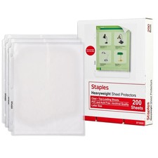 Staples Heavyweight Sheet Protectors, 8.5x11 Inch, Clear, 200-Pack Clear