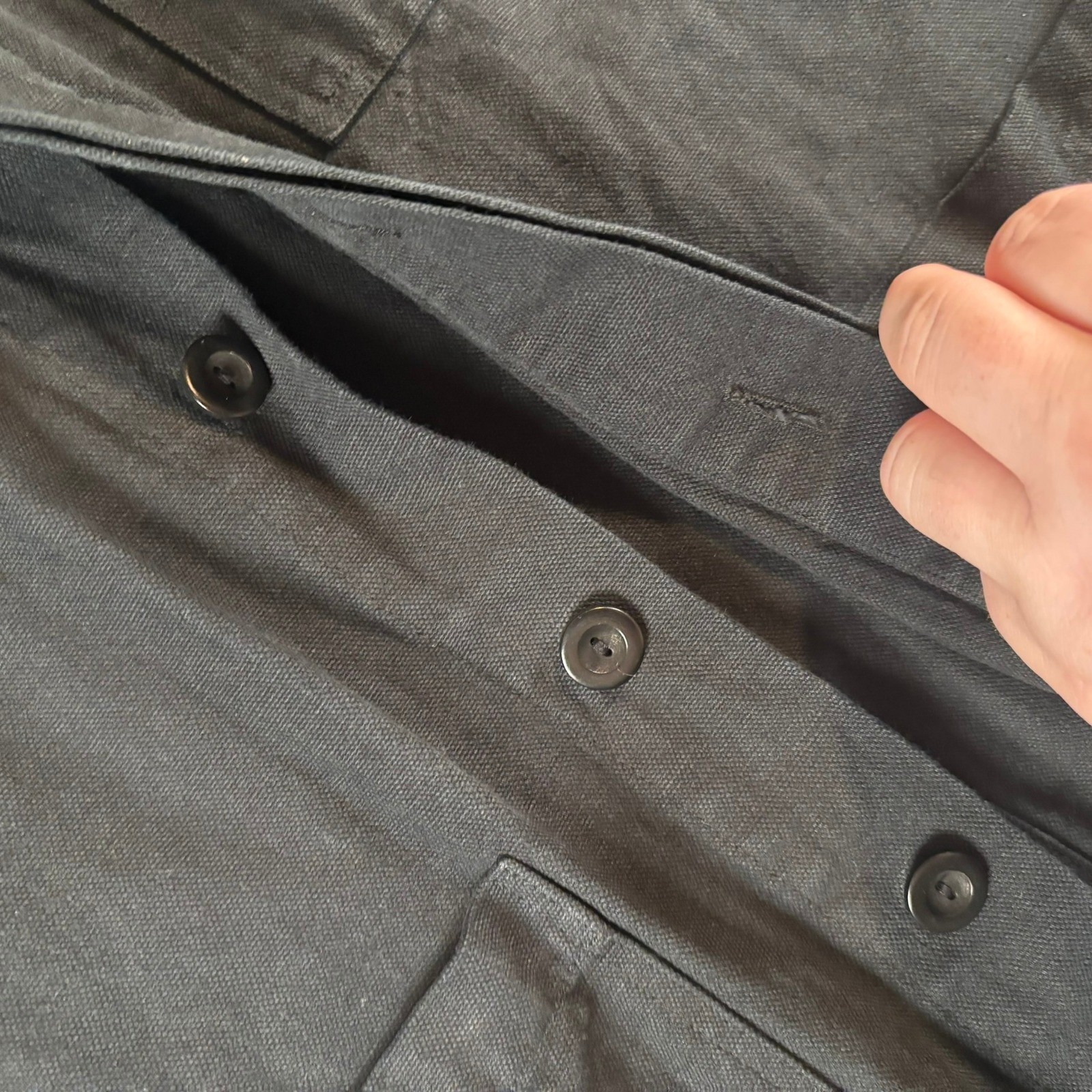 First Rite Black Work Jacket Small Chore Coat Lin… - image 9