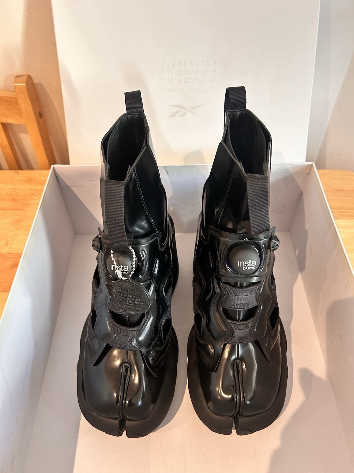 Maison Margiela Reebok Insta Pump Fury Hi Tabi Sneaker Boots Y2K UK Size 3 -BNWT image 9