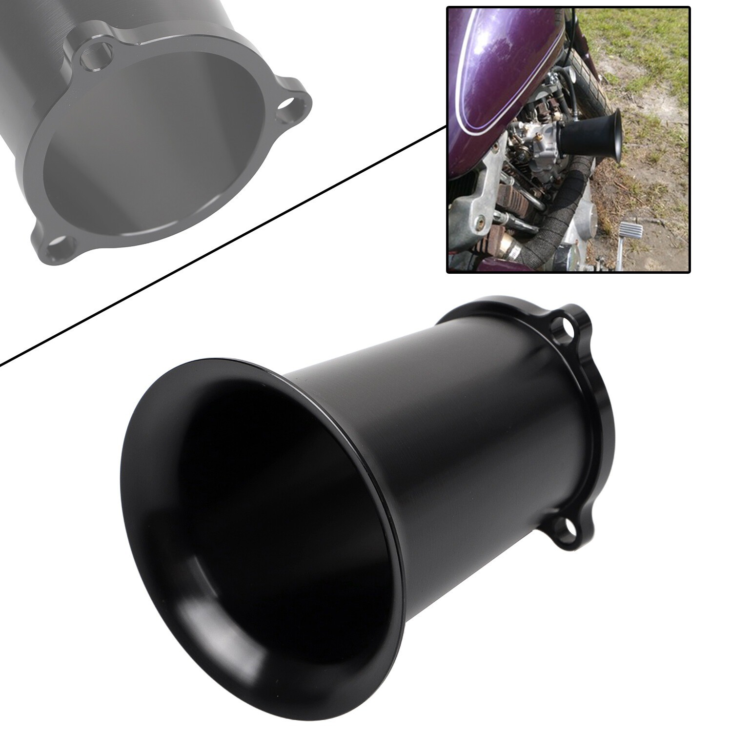 High-Performance Velocity Stack CV Carburetor Air Cleaner for Harley Dyna Heritage Softail FLSTC