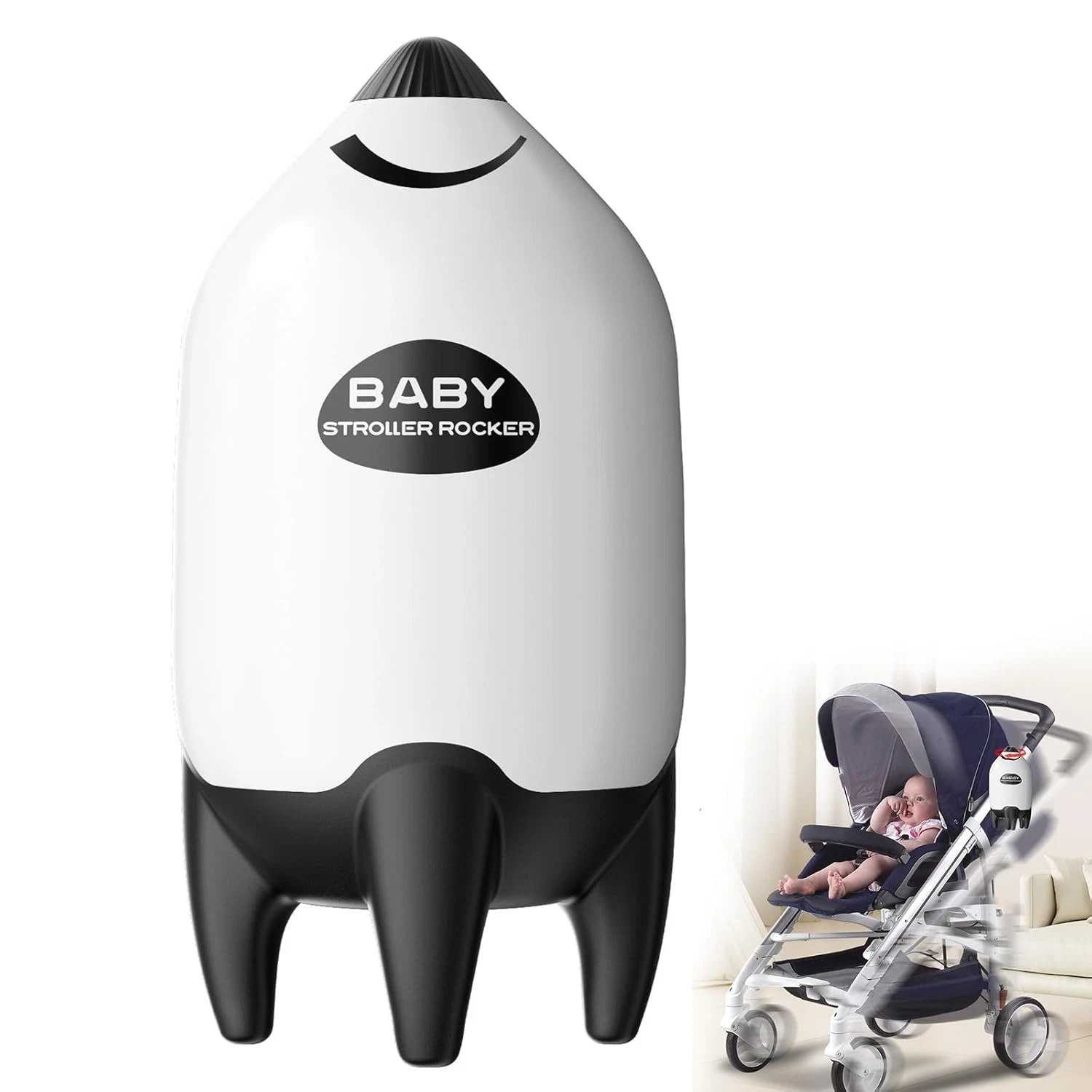 Baby Rocker, Portable Baby Bouncer Gently Rocks Any Stroller or Pram, Baby