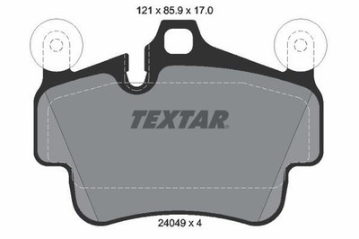 Textar 2404903 Front Brake Pad Set Fits Porsche 911 Boxster Cayman